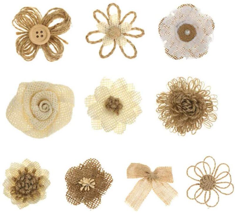 Spot Lace Bow Clothing Accessories Cloth Flower Twist Flower Handmade DIY Shoes and Hats Decorative Hemp Craft Flower