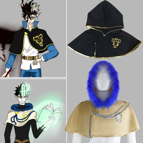 Black Five Leaf Clover cosplay costume Four Leaf Clover cape battle suit Asta cosplay Yuno cloak Unisex