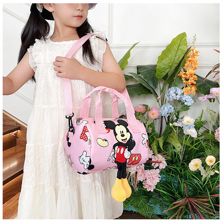 In 2024, the best-selling children's bags will feature cute Mickey Mouse-patterned bowling bags for girls, casual hand-held shoulder bags, and a unique style undefined