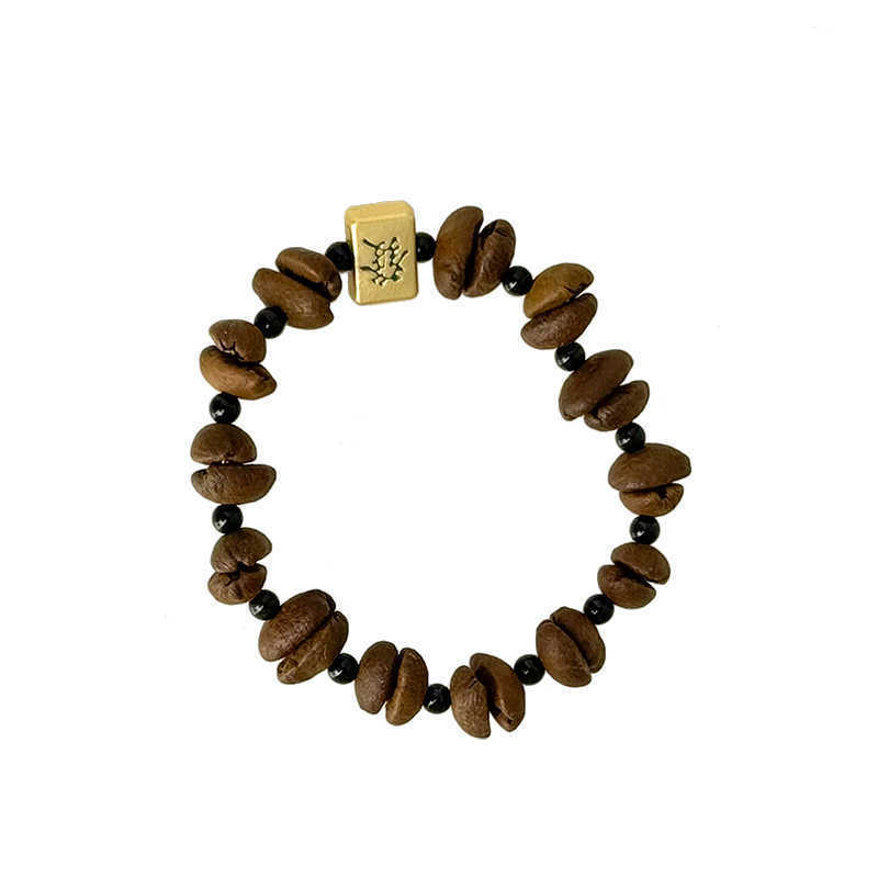 Handmade Coffee Bean Design Cute Dog Layered Bracelet For Women_voghion.com