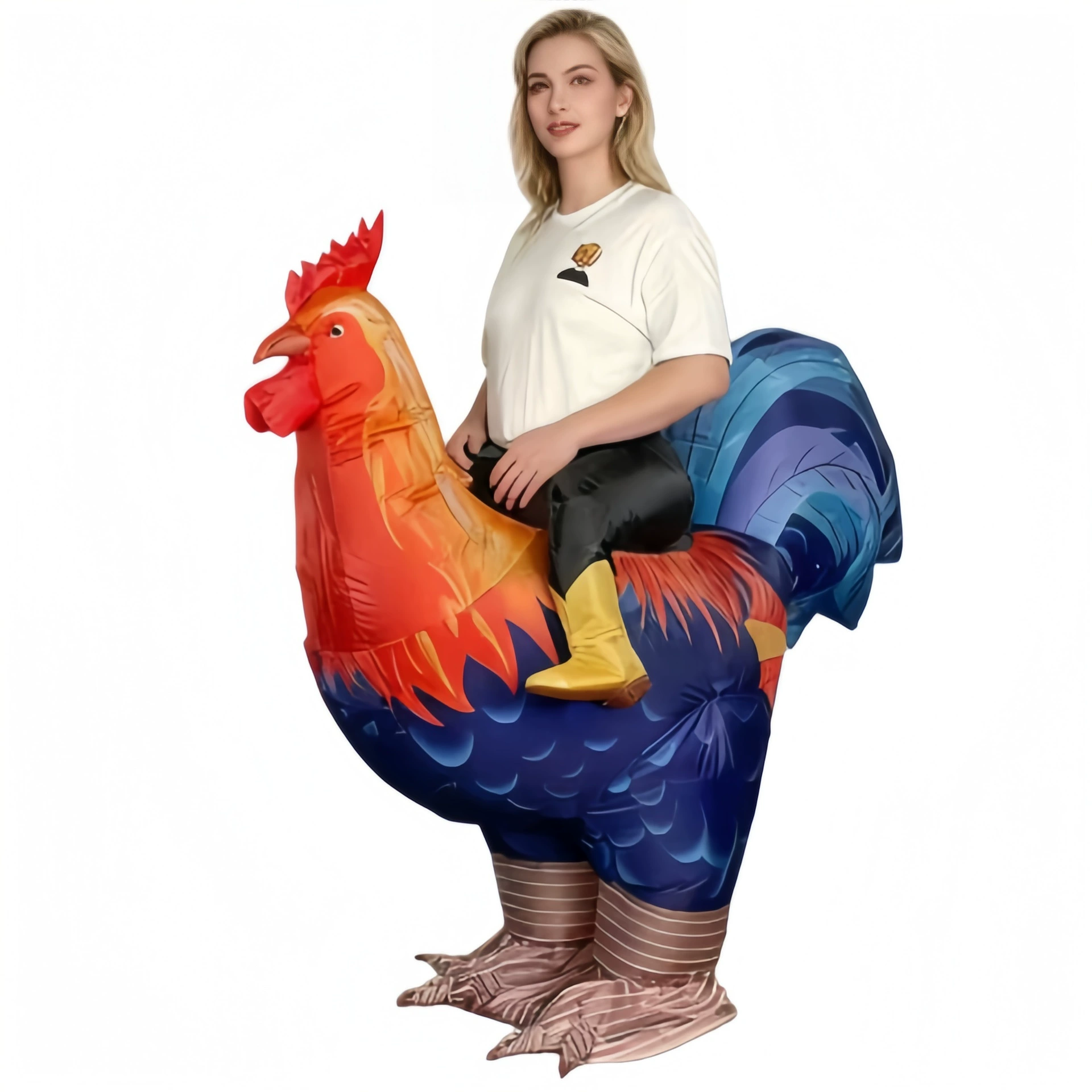 Надувная кукла, костюм, реквизит, хэллоуин, петух