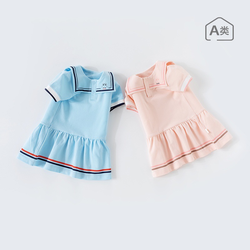Children's Clothes Girls' dress Summer Thin Short-sleeved dress Short Skirt for Baby Girls