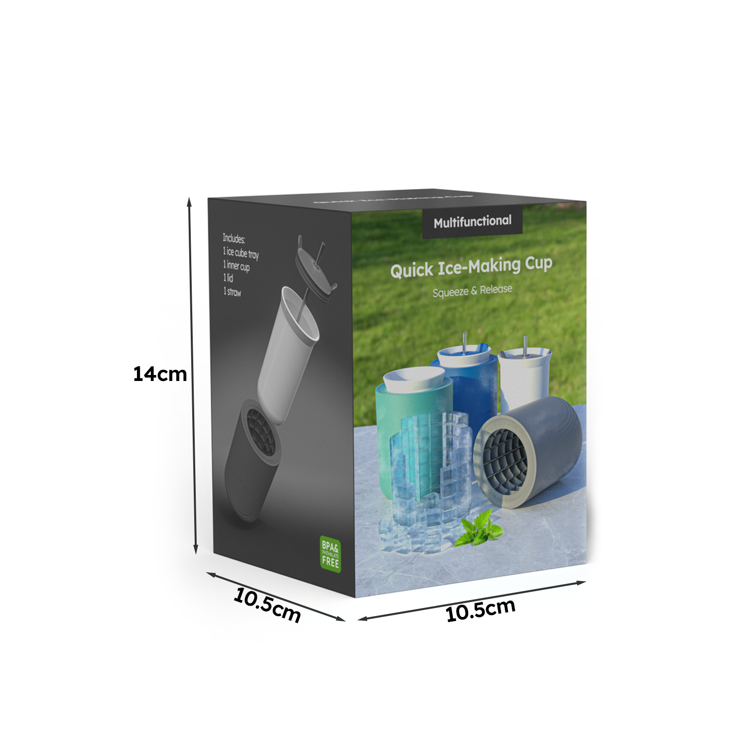 Fuente fabricante 2025 taza de hielo rápido estilo de explosión de verano artefacto de fabricación de hielo de grado alimenticio multifuncional cubo de hielo al por mayor