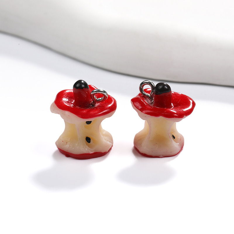 卸売かわいい模擬樹脂カラフルなフルーツリンゴリンゴの芯ペンダント diy ネックレス A800921|undefined