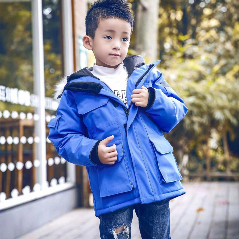 Big Goose children's down jacket 08 Expedition model, Canadian-style parka, parent-child matching outfit, children's hooded coat