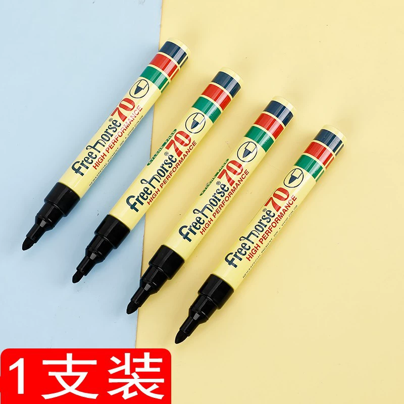 60 free shipping 70 single heads must not rub the black red and blue label marker pen oil pens, the pen, big pen, thick head