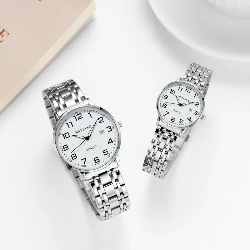 老人手表男女士大数字防水电子表中老年人男女爸爸妈妈专用石英表