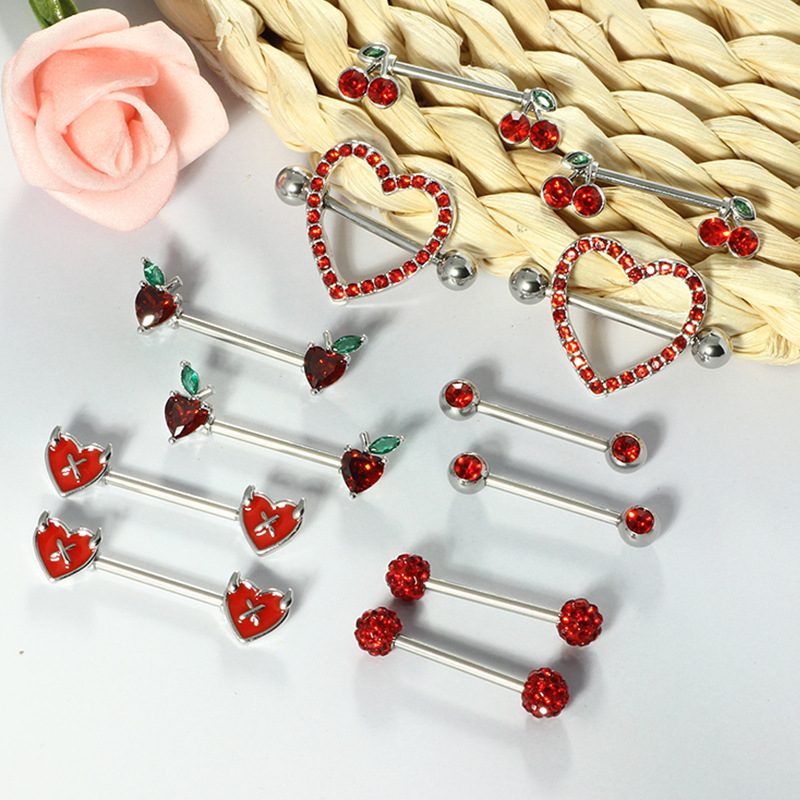 Pointed titanium steel lip stud product view