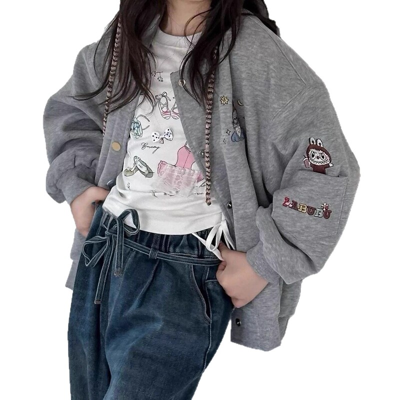 女童外套春秋2025新款儿童秋季洋气时尚宝宝卡通休闲开衫秋装上衣|undefined