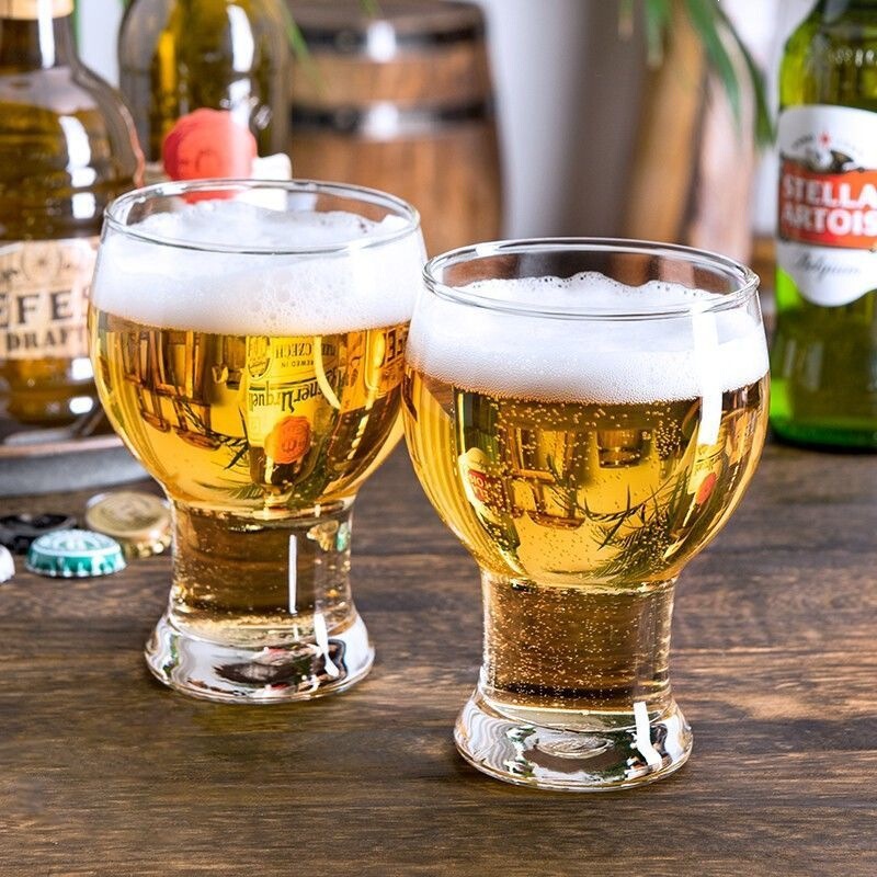 Beer glass set, fruit wine beer glass, high aesthetic creative glass cup, large capacity household glass beer mug Beer glass set, fruit wine beer glass, high aesthetic creative glass cup, large capacity household glass beer mug