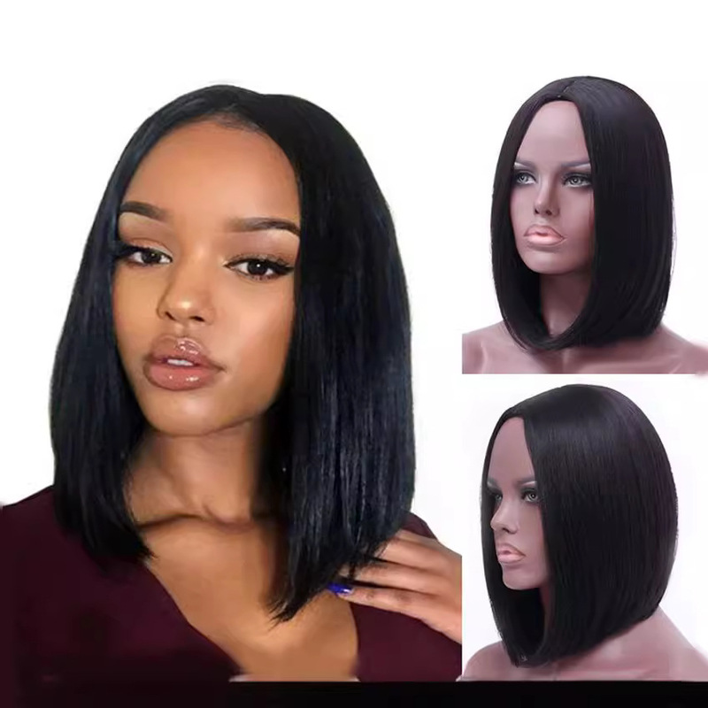European and American black women's straight hair wig face repair AliExpress Amazon best selling hair manufacturers wholesale