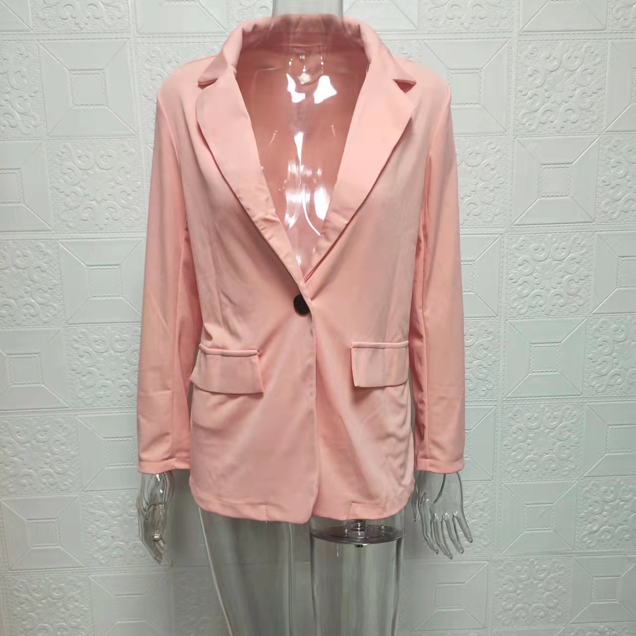 Conjunto de blazer elegante para mujer estilo europeo ajustado_voghion.com