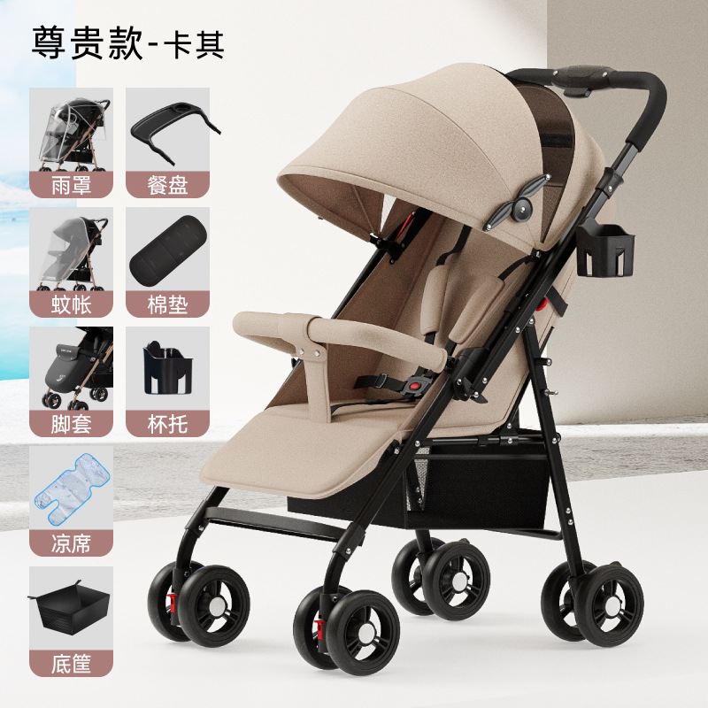 Mayorista bidireccional cochecito de bebé se puede sentar y acostarse bebé ultra ligero plegable pasear artefacto mágico para el recién nacido portátil