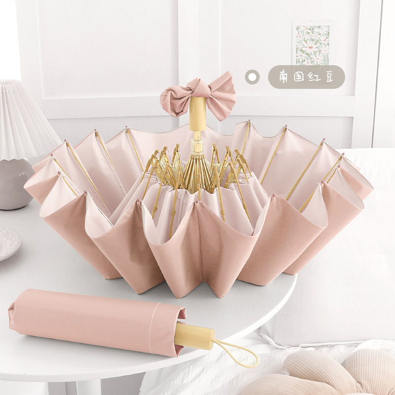 16-Rib Umbrella for Women, Foldable Large Size, Wind-Resistant, Dual-Use for Sun and Rain, Sun Protection, Uv Protection, Lightweight Sunshade Umbrella 16-Rib Umbrella for Women, Foldable Large Size, Wind-Resistant, Dual-Use for Sun and Rain, Sun Protection, Uv Protection, Lightweight Sunshade Umbrella