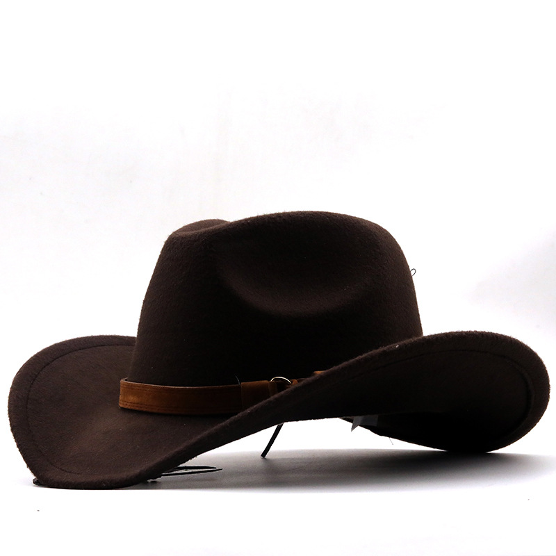 En Gros Rétro Camel Ceinture Large Bord Chapeau De Cowboy Nihaojewelry display picture 12