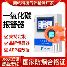 奕帆一氧化碳检测仪固定式二氧化碳CO浓度探测器有毒有害报警器