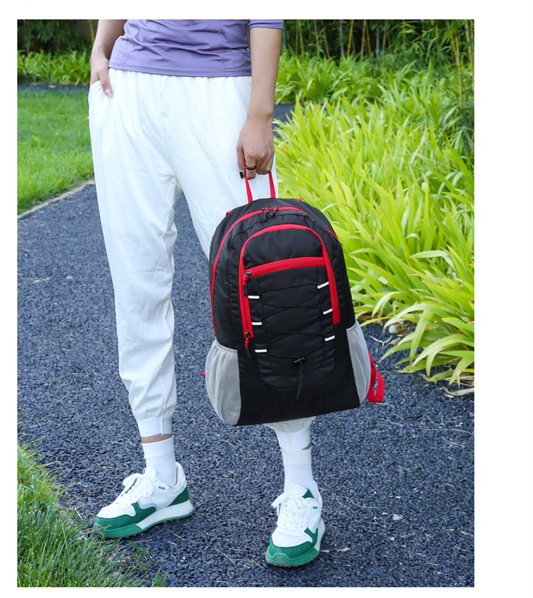 Zipper Closure Type Fashion Solid Color Pillow Shape Zipper Functional Backpack