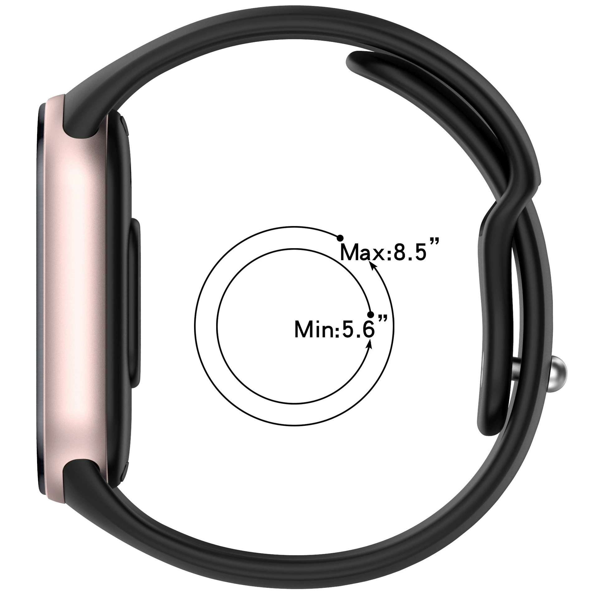 Qingtangfa подходит для браслета Xiaomi 10/9/8 силиконовый ремешок xiaomi smart band8 металлическая головная пряжка