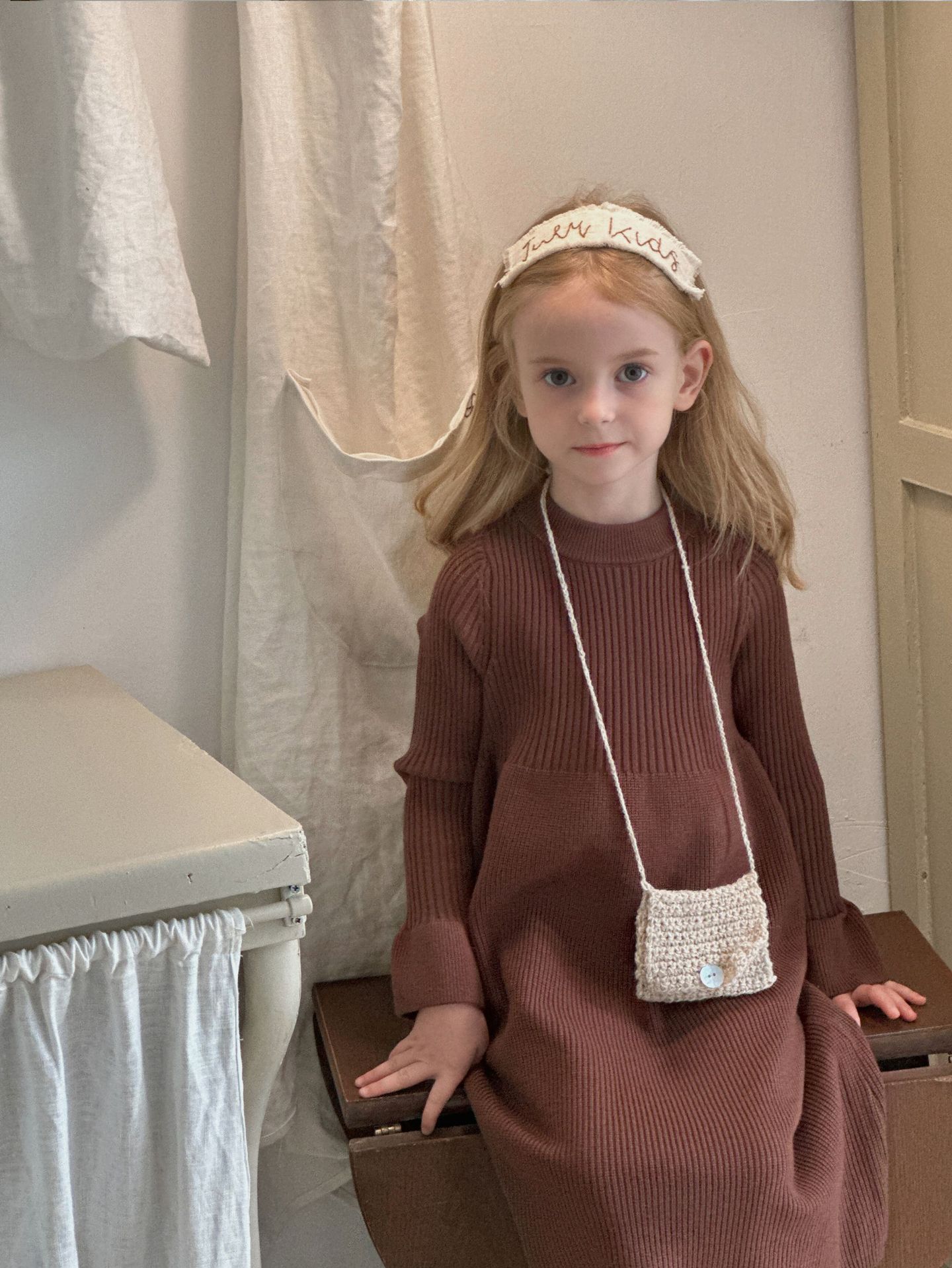 Chocolate color-sweater skirt (ready in stock)