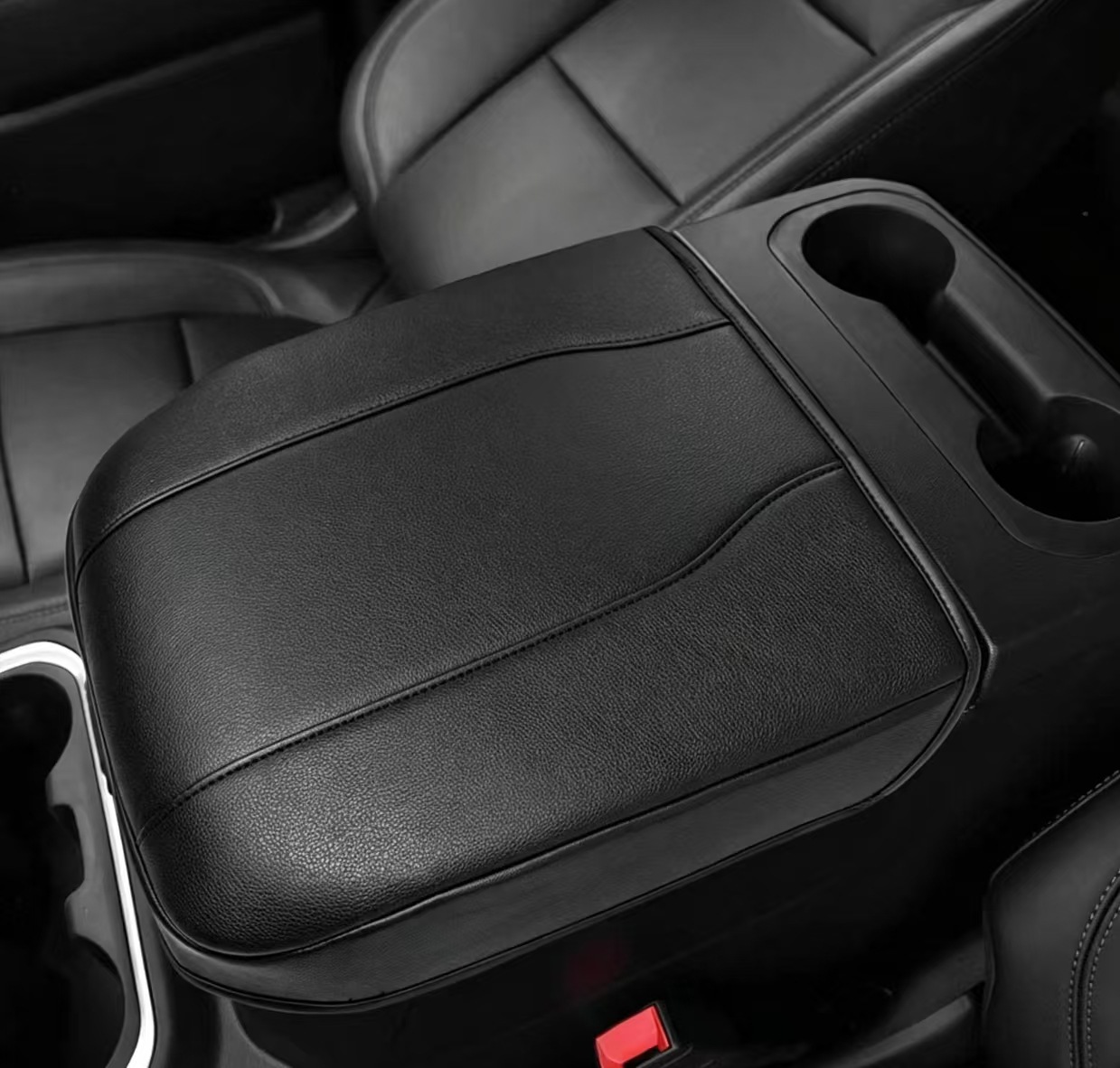 Suitable for 19-26 Chevrolet Silverado armrest box protective cover, flat grid cover, armrest box pad grid cover