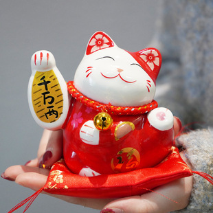 Ceramic lucky cat ornaments piggy bank manufacturers wholesale with ornaments creative activities annual meeting cross-border creative gifts
