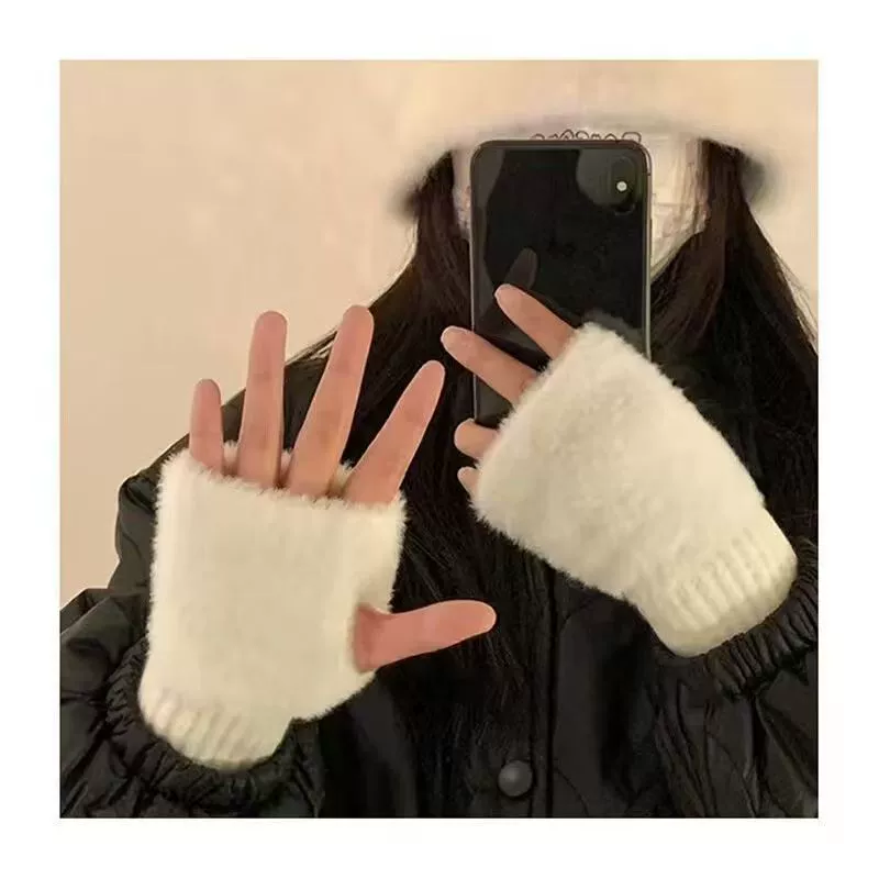 Winter keep warm gloves, cute universal set, warm sleeves
