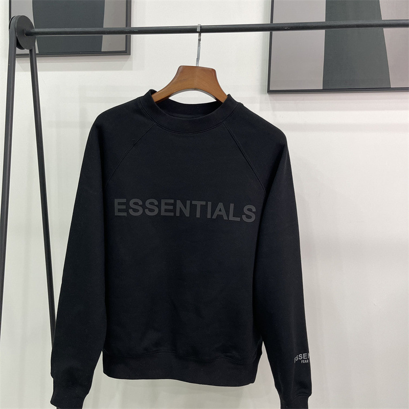 FEAR OF GOD FOG multi-thread ESSENTIALS Sudadera holgada americana con cuello redondo y forro polar, versátil para primavera para hombre