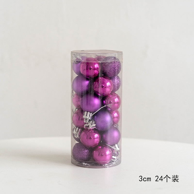圣诞节装饰品3cm/6cm圣诞球彩绘球圣诞树装饰吊球桶装球电镀球|undefined