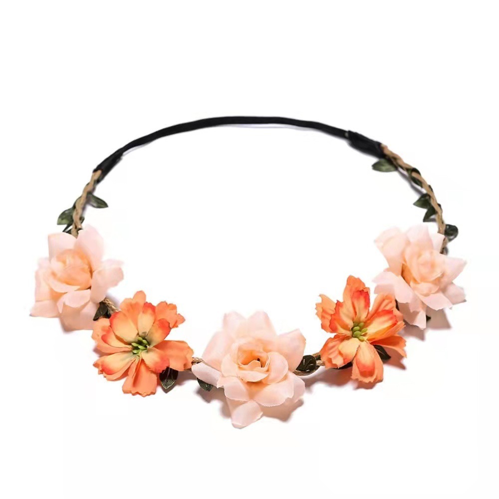 Women's Simple Style Flower Cloth Braid Hair Band display picture 1