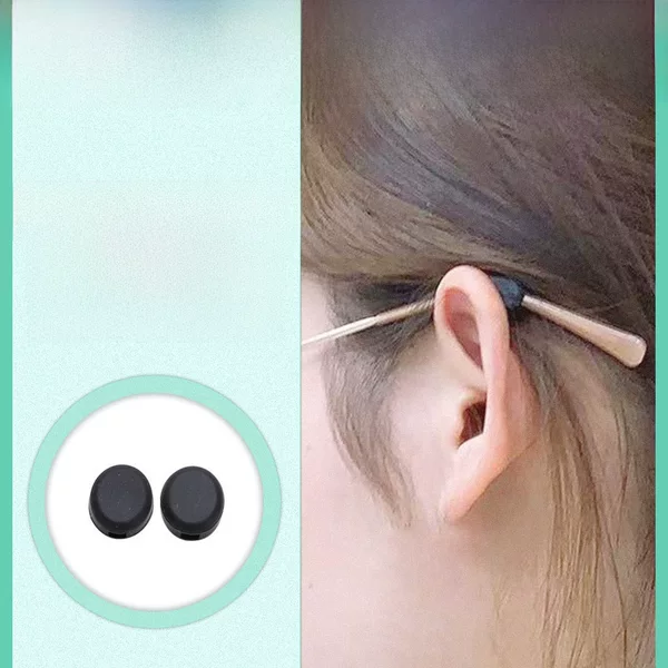 Large White Glasses Accessories Metal Glasses Thin Leg Anti-Slip Sleeves Fixed Small Oval Solid Round Earmuffs Anti-Slip Glasses