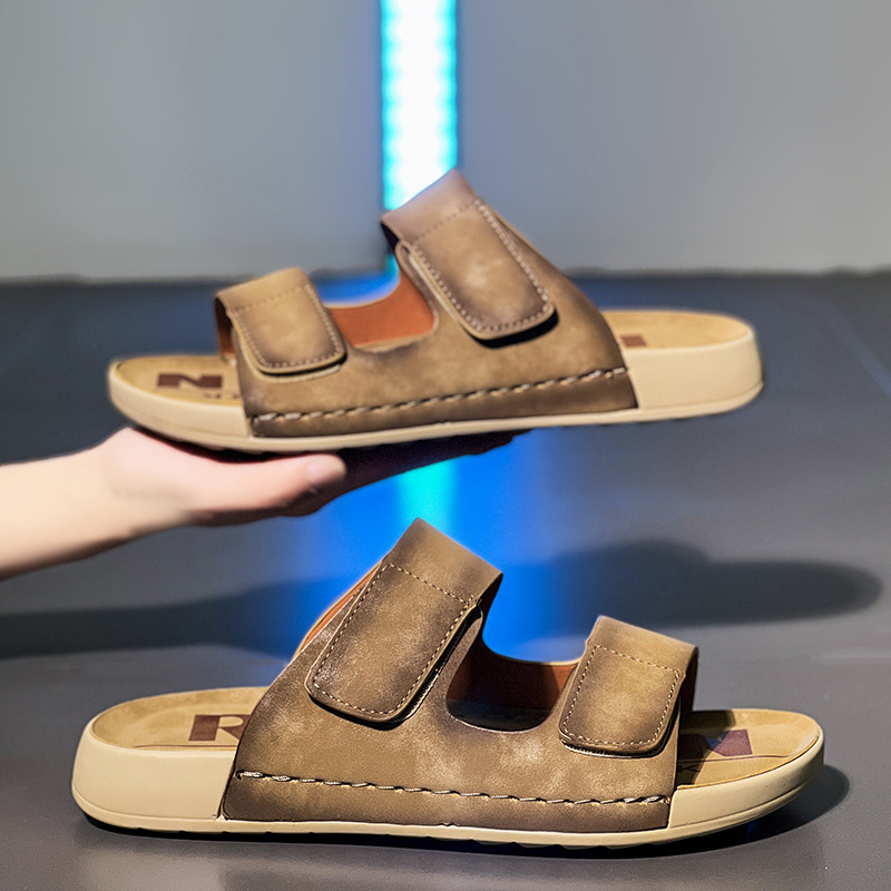 Nuevas sandalias de moda boutique transfronterizas para hombres, sandalias de calidad para interiores y exteriores, zapatos de playa transpirables casuales británicos