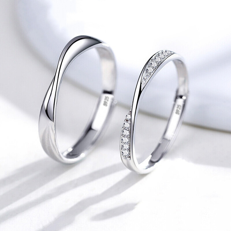 Mobius Silver Tail Valentine's Day Gift, Couple's Pair Ring, Adjustable Ring Wholesale_voghion.com