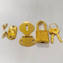 厂家直供锌合金网格锁箱包文具锁酒盒配件五金配件锁五金锁钥匙