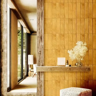 Full Ceramic Bright Handmade Long Gradient Wall Tiles Courtyard Exterior Wall Bar Bed and Breakfast Catering Coffee Shop Balcony Non-Slip