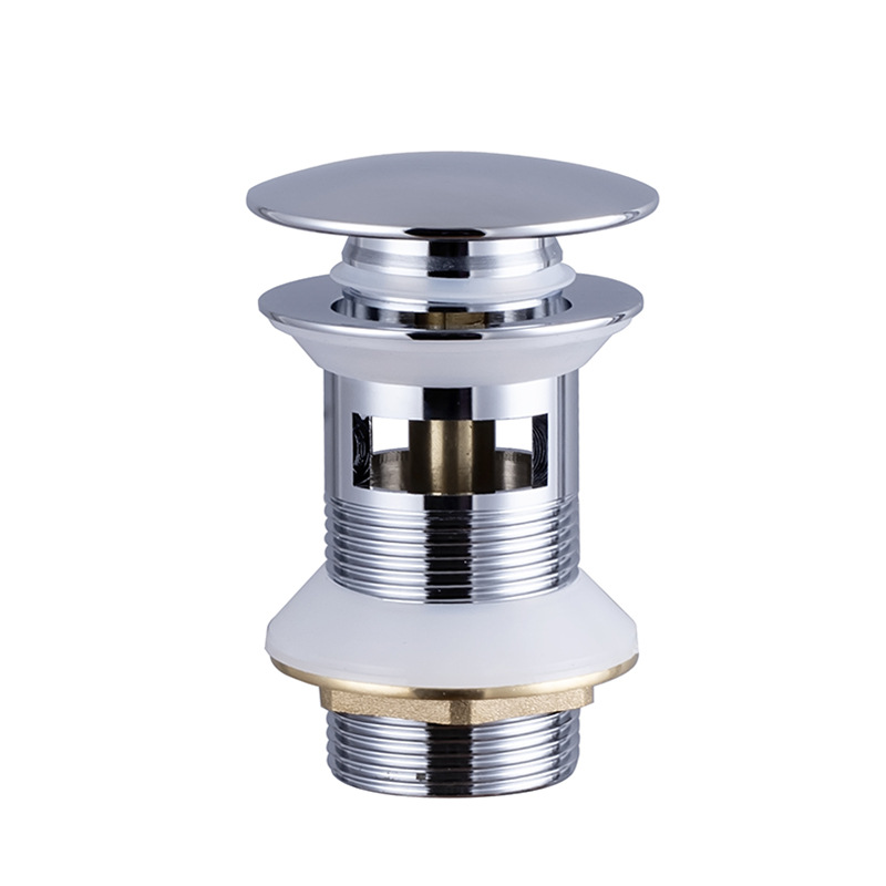 Multicolor estilo europeo con agujero de desbordamiento de agua lavabo de cobre fino cubierta grande presión tipo rebote drenaje de drenaje de agua