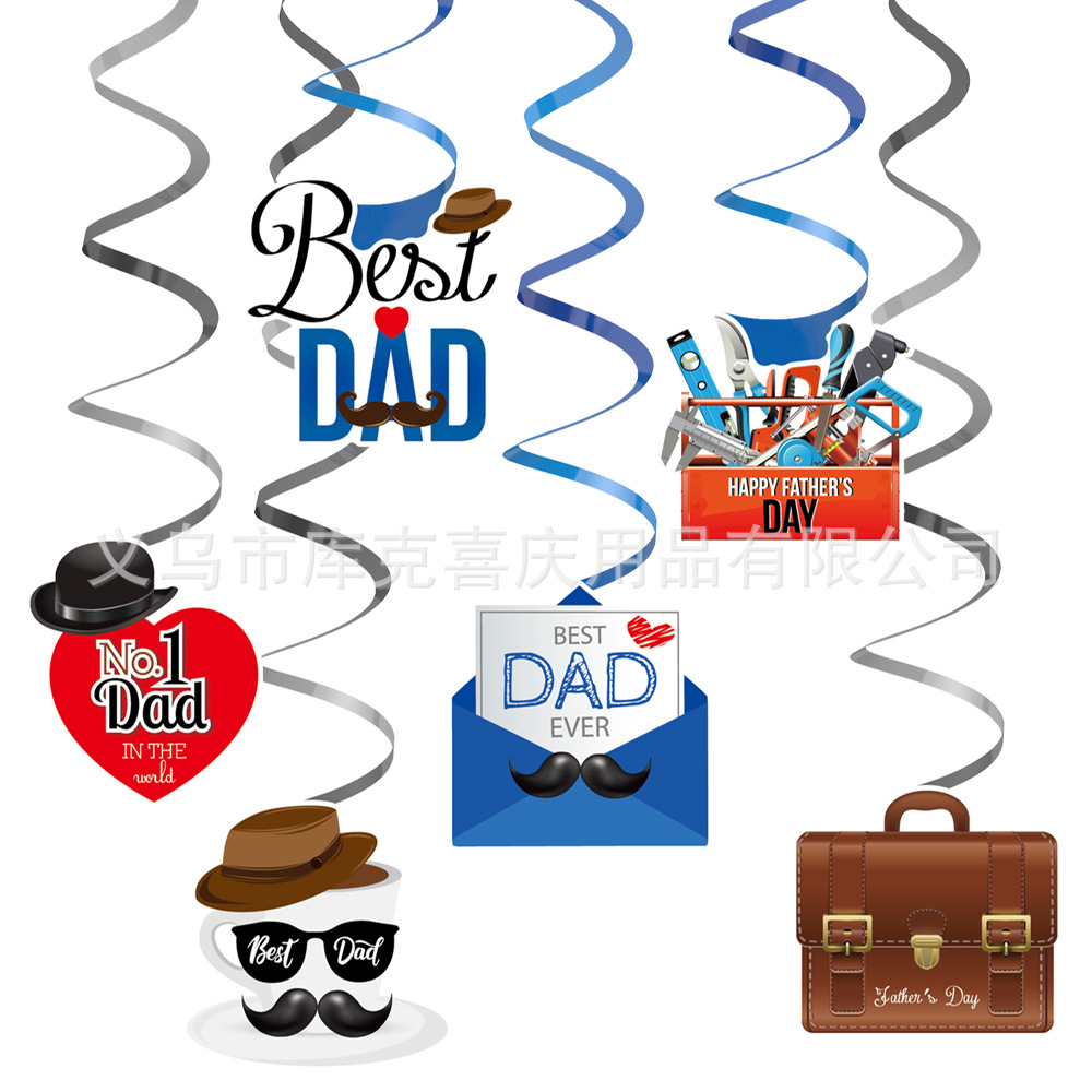 Amazon nuevo Día del Padre tema Fiesta decoración vacaciones plato de papel desechable tire bandera papel taza decoración traje