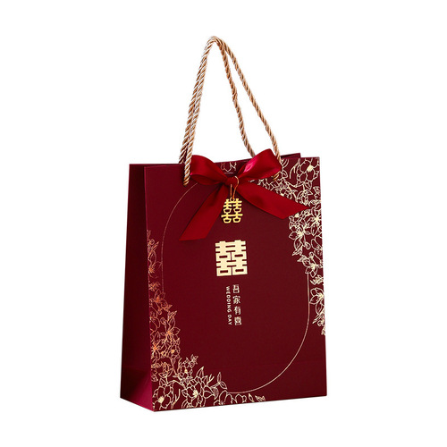 Wedding handbag, engagement souvenir, wedding candy box, wedding candy packaging box, Chinese style new empty box gift bag