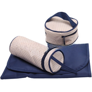 Small Polka-Dot Foreign Trade Mommy Bag, 5-Piece Set: Mama Bag in Flower-Yao Fabric, Available in Small and Large Sizes; Mommy & Baby Essentials Bag