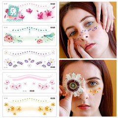 New Product Cross-border Waterproof New Year and Dragon Boat Festival Party Face Sticker Recaro Concert Face Tattoo Sticker