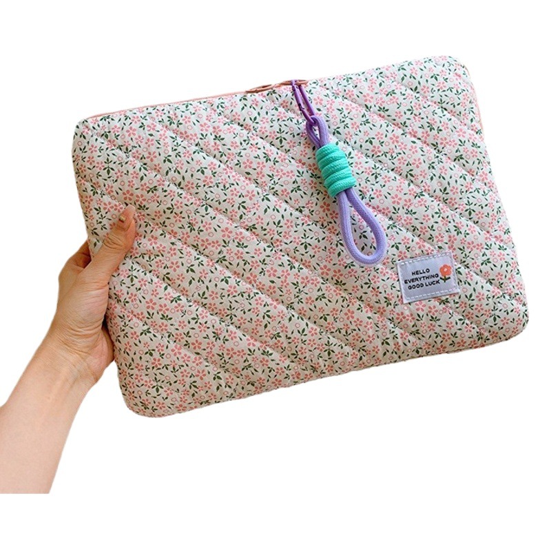 Liner bag fresh flower new women's laptop bag 11/13/15 inch high-looking ipad storage bag