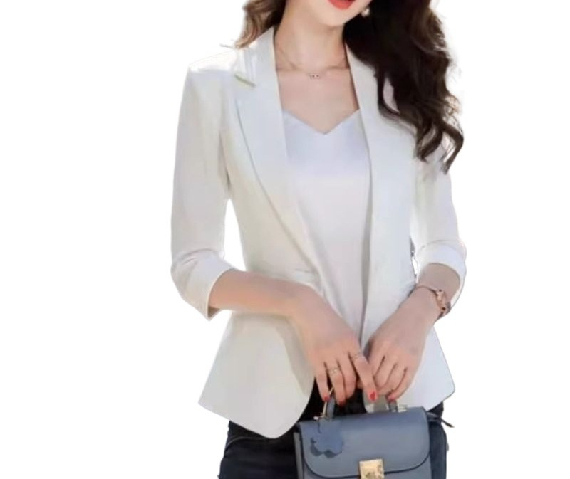 White thin summer professional spring classic suit jacket for…