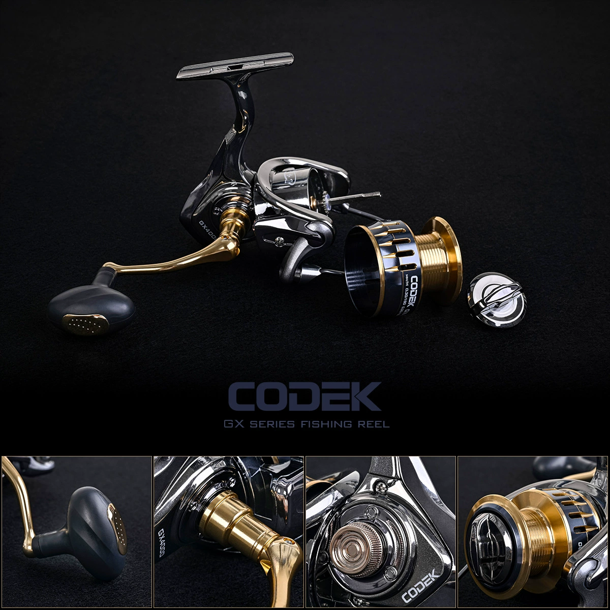 28150 Codek GX морская спиннинговая катушка, металлический ротор, лескоукладыватель, дорожная шпуля, рыболовный инструмент