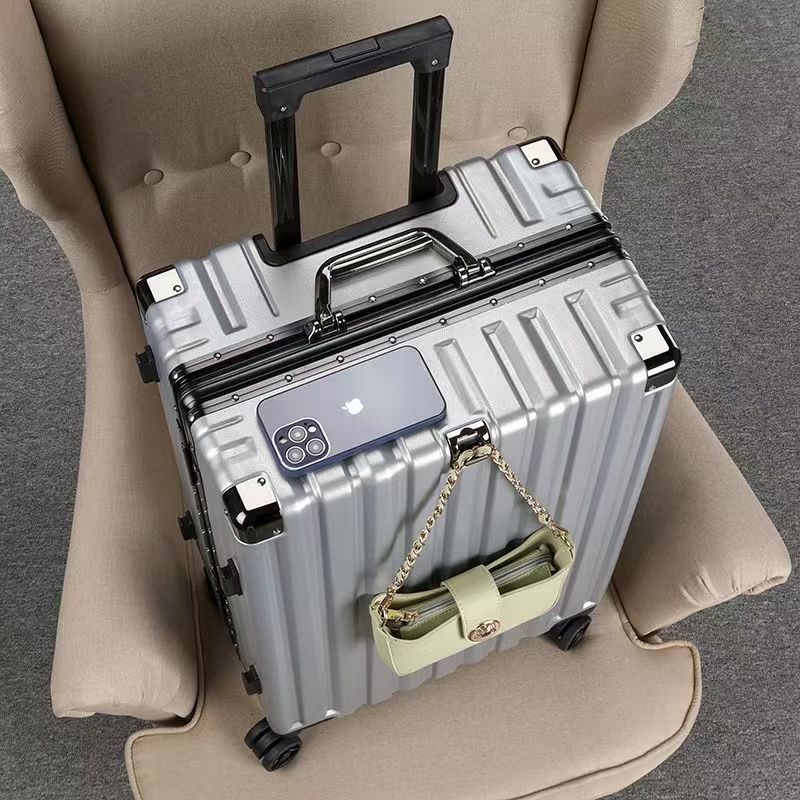 Nuevo tipo de maleta, maleta de viaje de estudiantes, rueda universal duradera, caja de cifrado, marco de aluminio, maleta de gran capacidad, bolsa