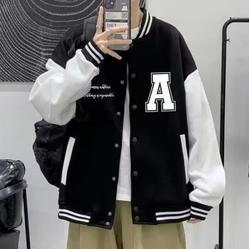 Spring and Autumn New Men's Jackets Casual Jackets Color Matching Printed Boys' Baseball Uniforms Student Sports Class Uniforms Spring and Autumn New Men's Jackets Casual Jackets Color Matching Printed Boys' Baseball Uniforms Student Sports Class Uniforms