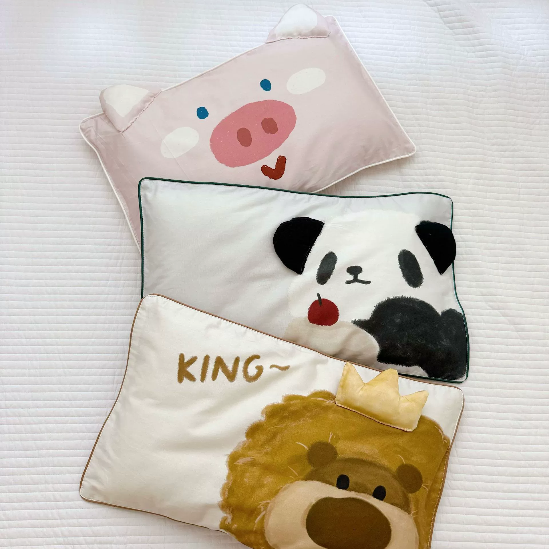 Cartoon cotton children's pillowcase, pillow, scarf for students