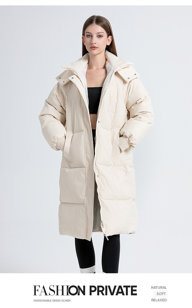 Women's Long Padded Coat Oversized Hooded Parka For Winter_voghion.com