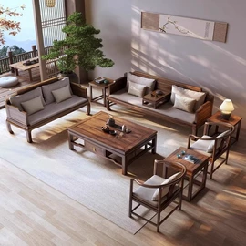 实木沙发;实木床;成套餐桌椅