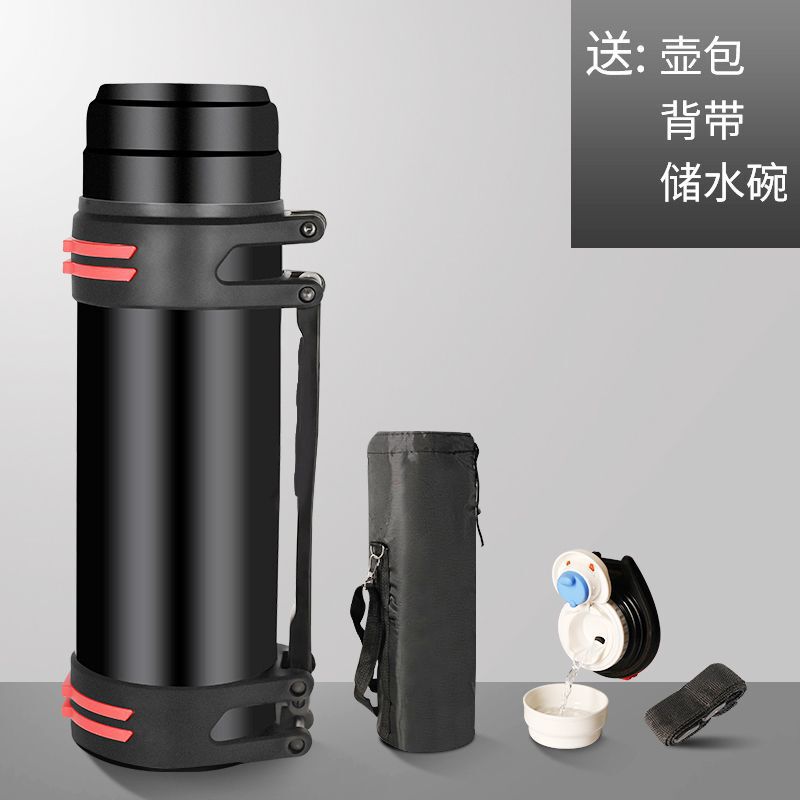 304ステンレス保温ポット屋外保温カップ大容量男水筒湯沸かし器車載旅行ポット1.2-4L|undefined