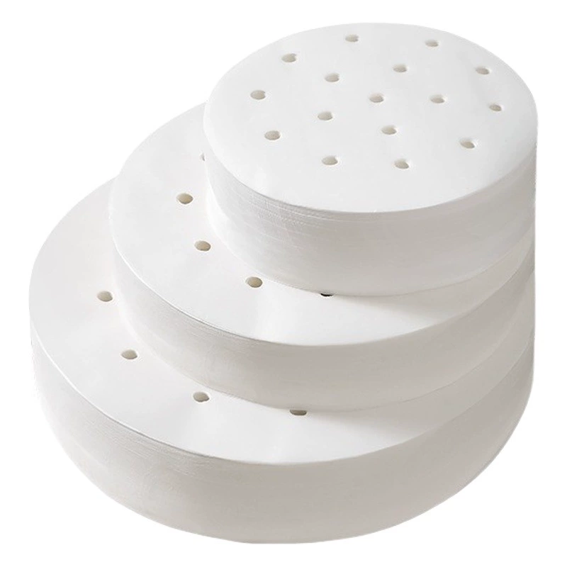 Сырой Древесины Бумага Пароварка Качества Еды Бытовые Булочки Паром Хлеб Одноразовые Пароварка Бумага Антипригарное Двусторонняя силиконовое масло бумага