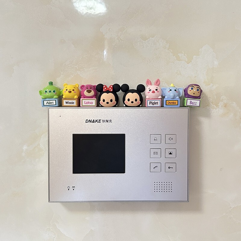 玄関ビデオドアベル装飾装飾品インターホン電話スイッチリビングルームの壁スクリーンアクセサリークリエイティブな変身|undefined